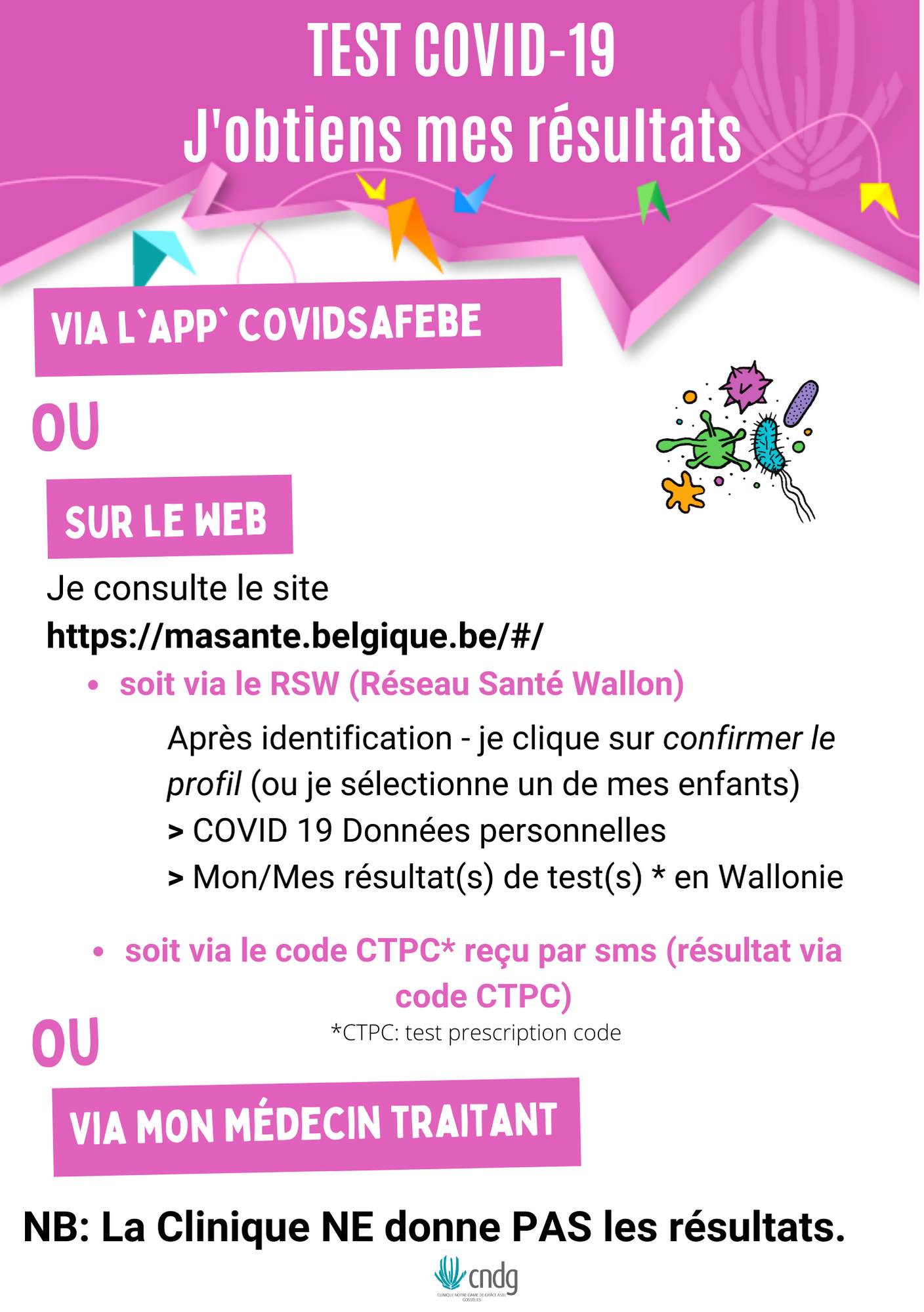 Comment obtenir resultat test covid